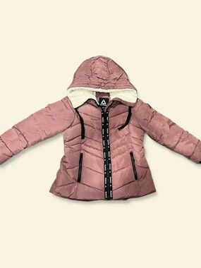 Reebok Hooded Puffer Jacket - Dusty Pink